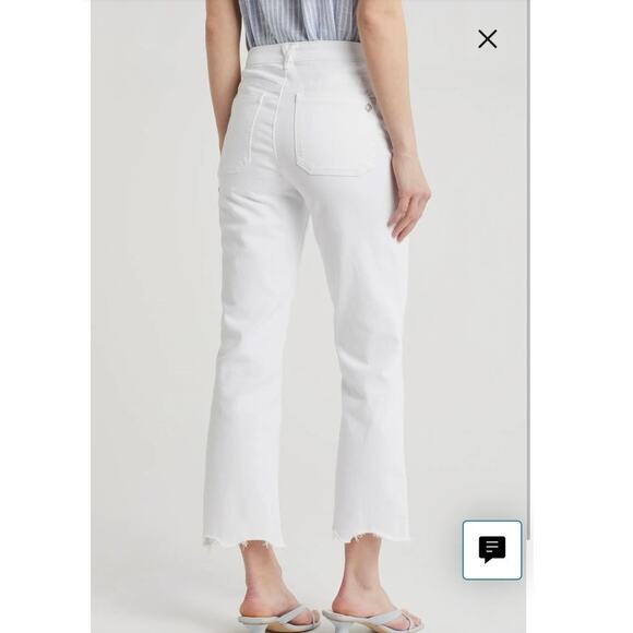 NWOT Democracy Scallop Hem Barely Boot Jeans in White SZ 18W - Picture 2 of 6